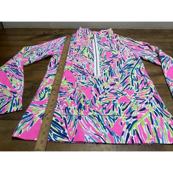 Lilly Pulitzer Skipper Popover Palm Reader Half Zip Small Sweatshirt Medium - Picture 6 of 11